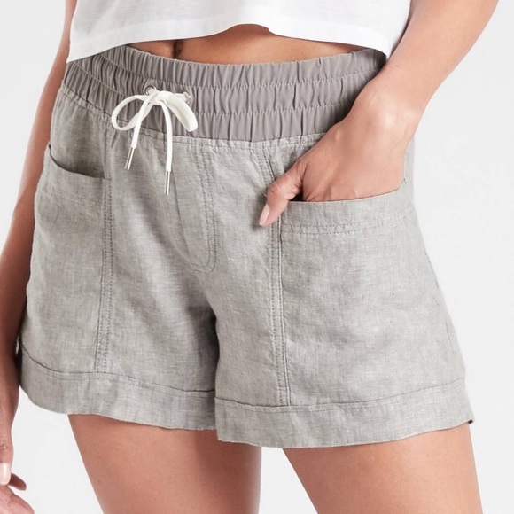 Athleta Pants - Athleta Cabo Linen Shorts size 2 A4